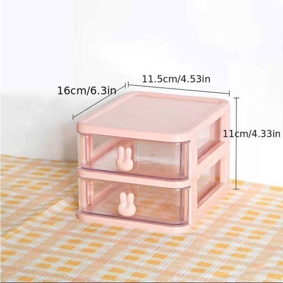 Pink two drawers one piece organizer New! - Picture 1 of 3
